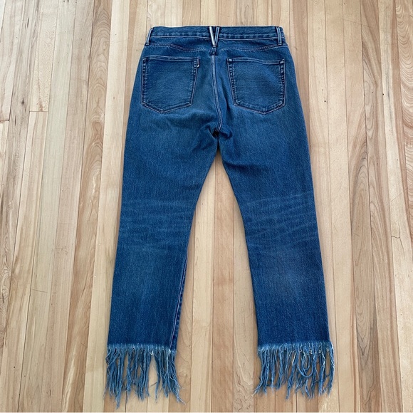 3x1 NYC Original Fringe Hem Lima Straight Denim Crop Jeans - Sz US 27 - Picture 5 of 14
